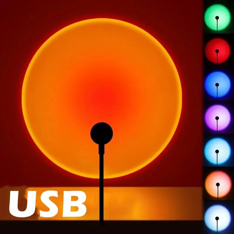 Sunset Lamp Projection - Lampu Proyeksi Matahari Terbenam USB Lampu