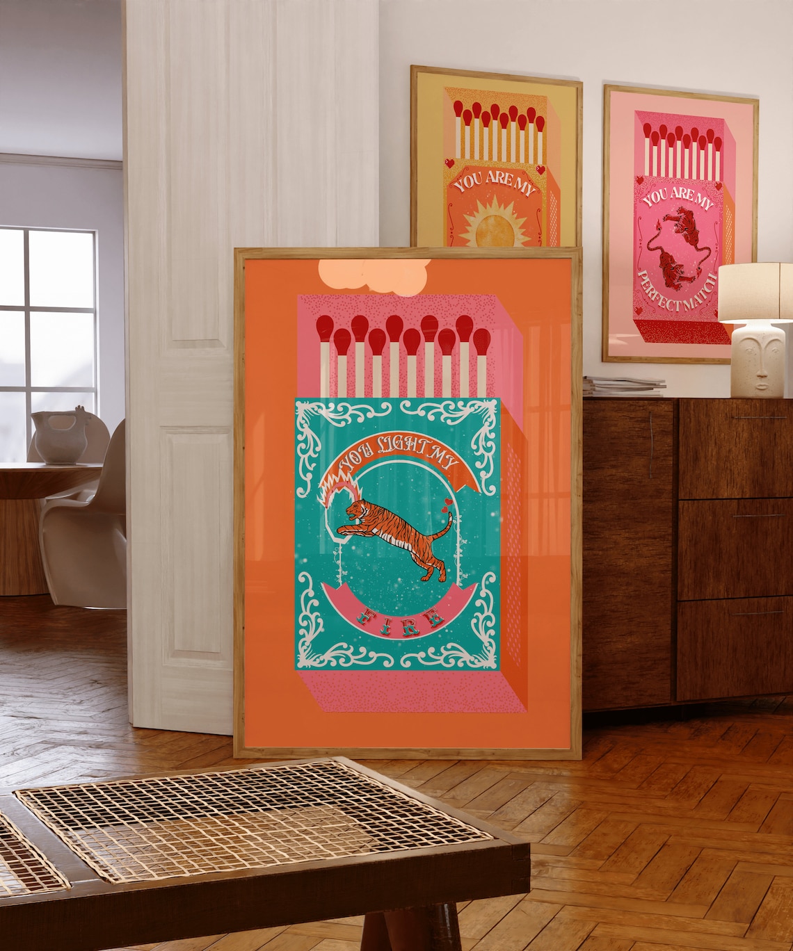Lighting Decor Ideas - You Light My Fire Orange Kotak