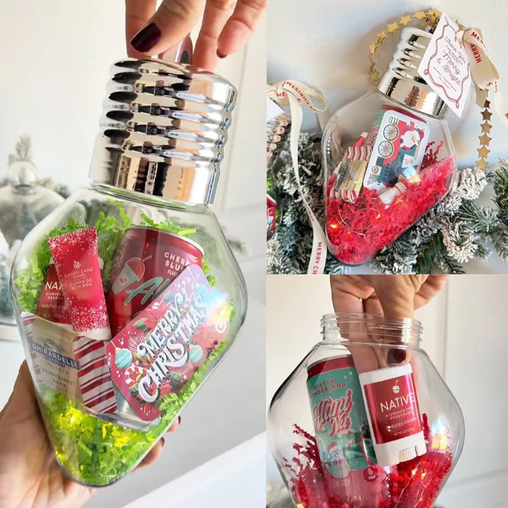 Home Decor Lighting Tree - Lampu Natal Bentuk Bola Plastik Transparan,