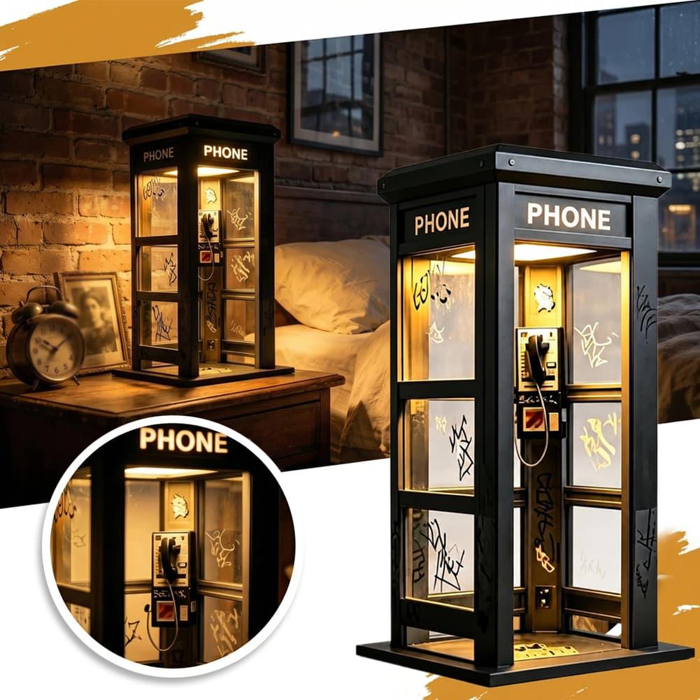 Lighting Table Decor - Lampu Meja Telepon Retro Graffiti Mini