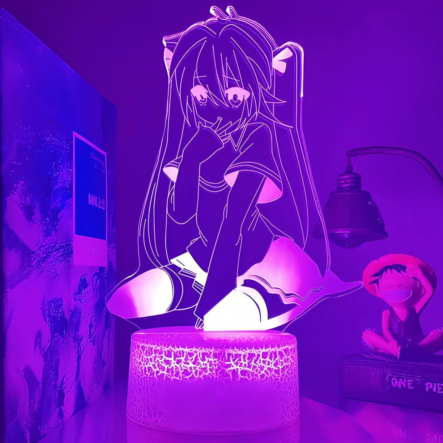 Lighting Decor Ideas - Perlengkapan Anime Hatsune Miku Figur LED