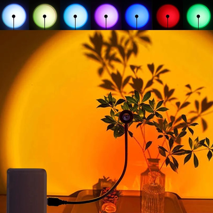 Sunset Lamp Projection - MeeToo lampu Led proyektor USB suasana