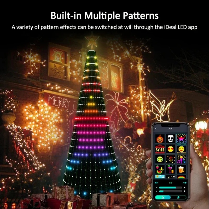 Home Decor Lighting Tree - Lampu Pohon Bintang Natal RGB LED,