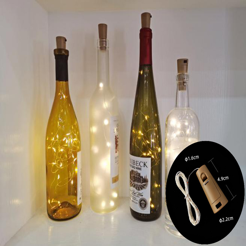 Decor Lighting Cork - Lampu botol anggur LED dengan gabus,