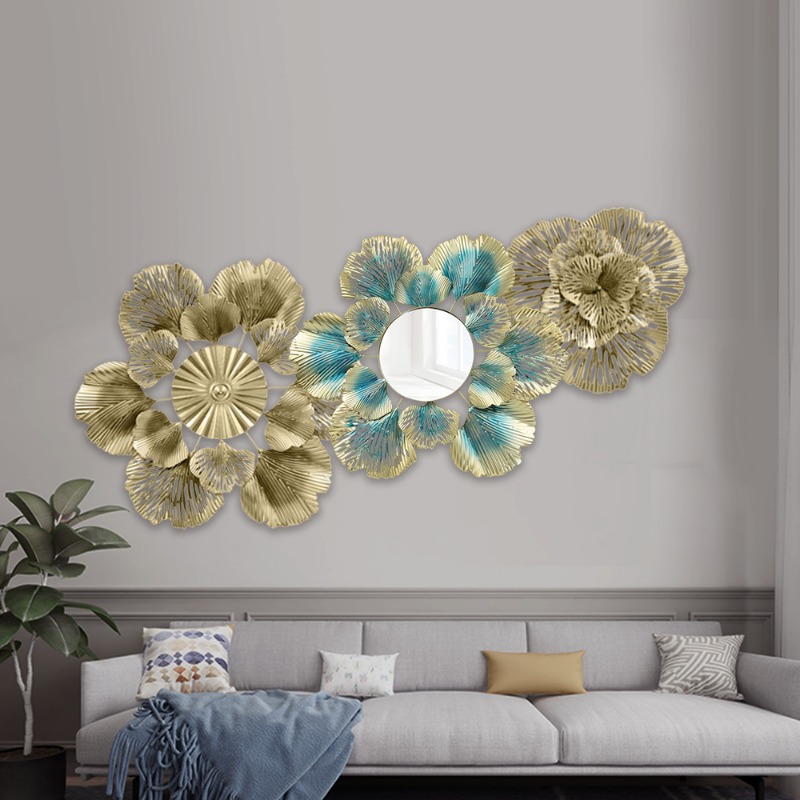 Lighting Metal Wall Decor - Dekorasi Dinding Mewah Gaya Nordik, Cermin