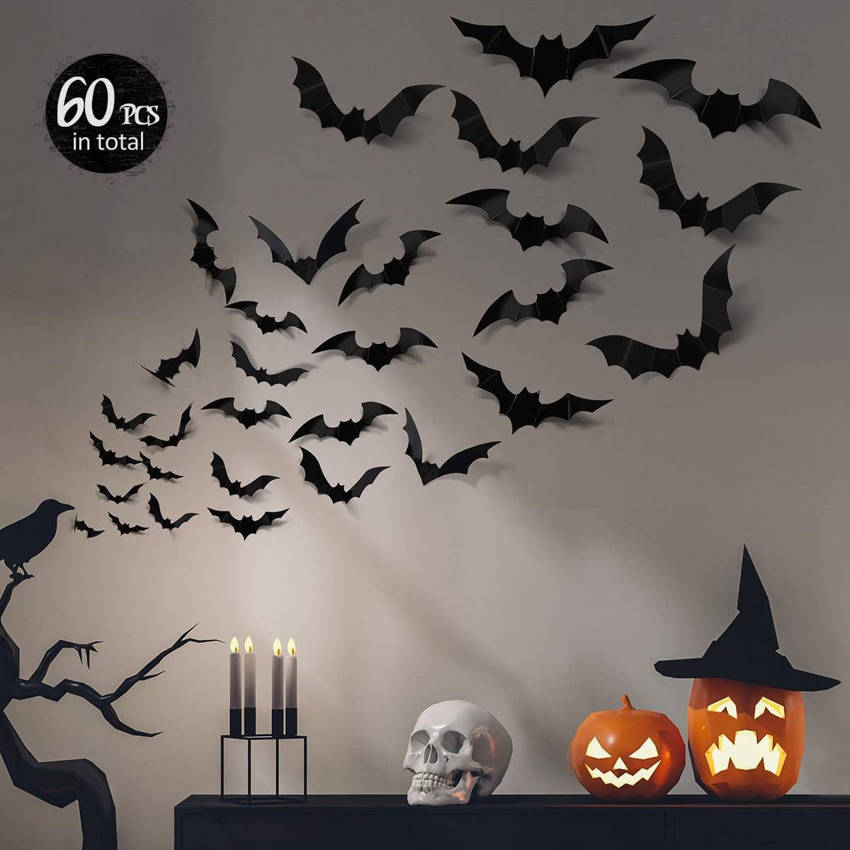 Lighting Home Decor Products - Stiker Dinding Kelelawar 3D Generik Lampu