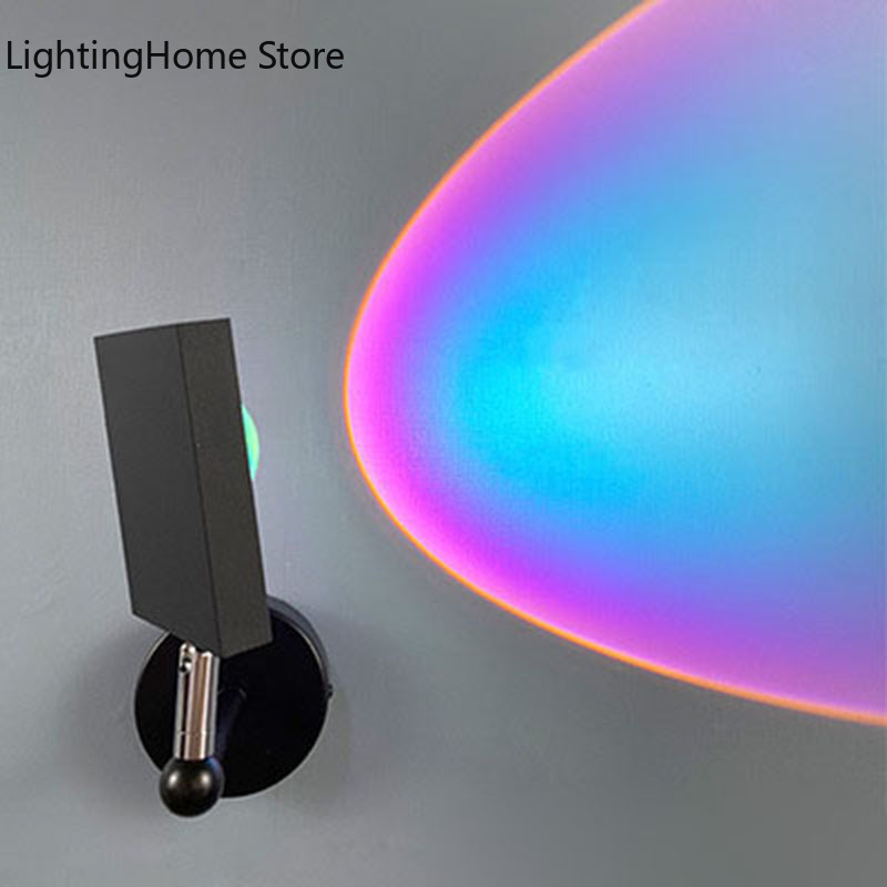 Sunset Lamp Projection - Lampu Dinding Proyeksi Pelangi Matahari Terbenam