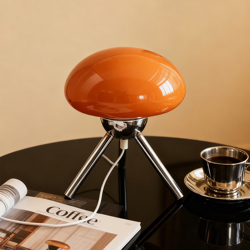 Lighting Table Decor - Lampu Meja Kaca Bentuk Jamur Gaya
