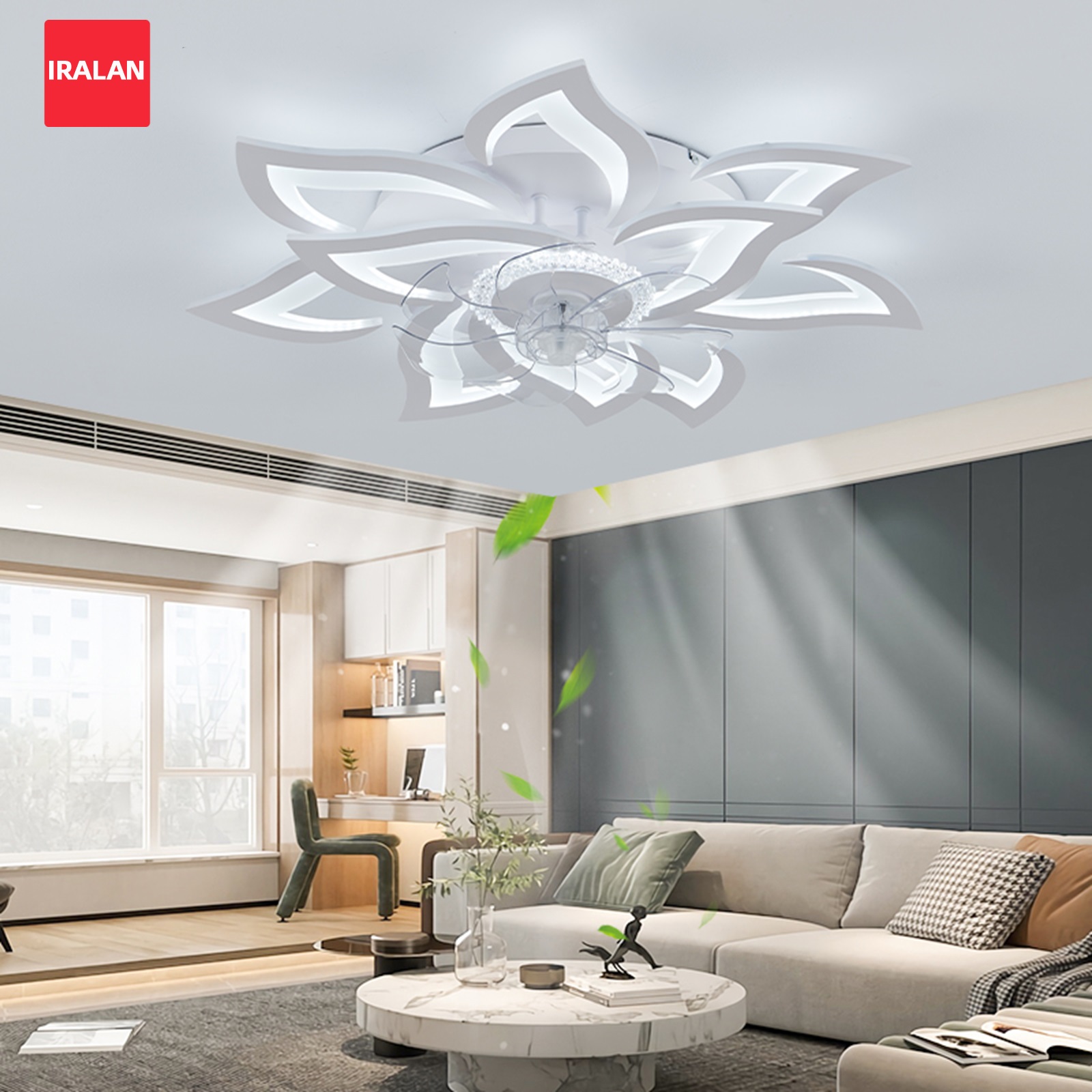 Decor Lighting Fans - Kipas Angin Plafon Bunga dengan Lampu
