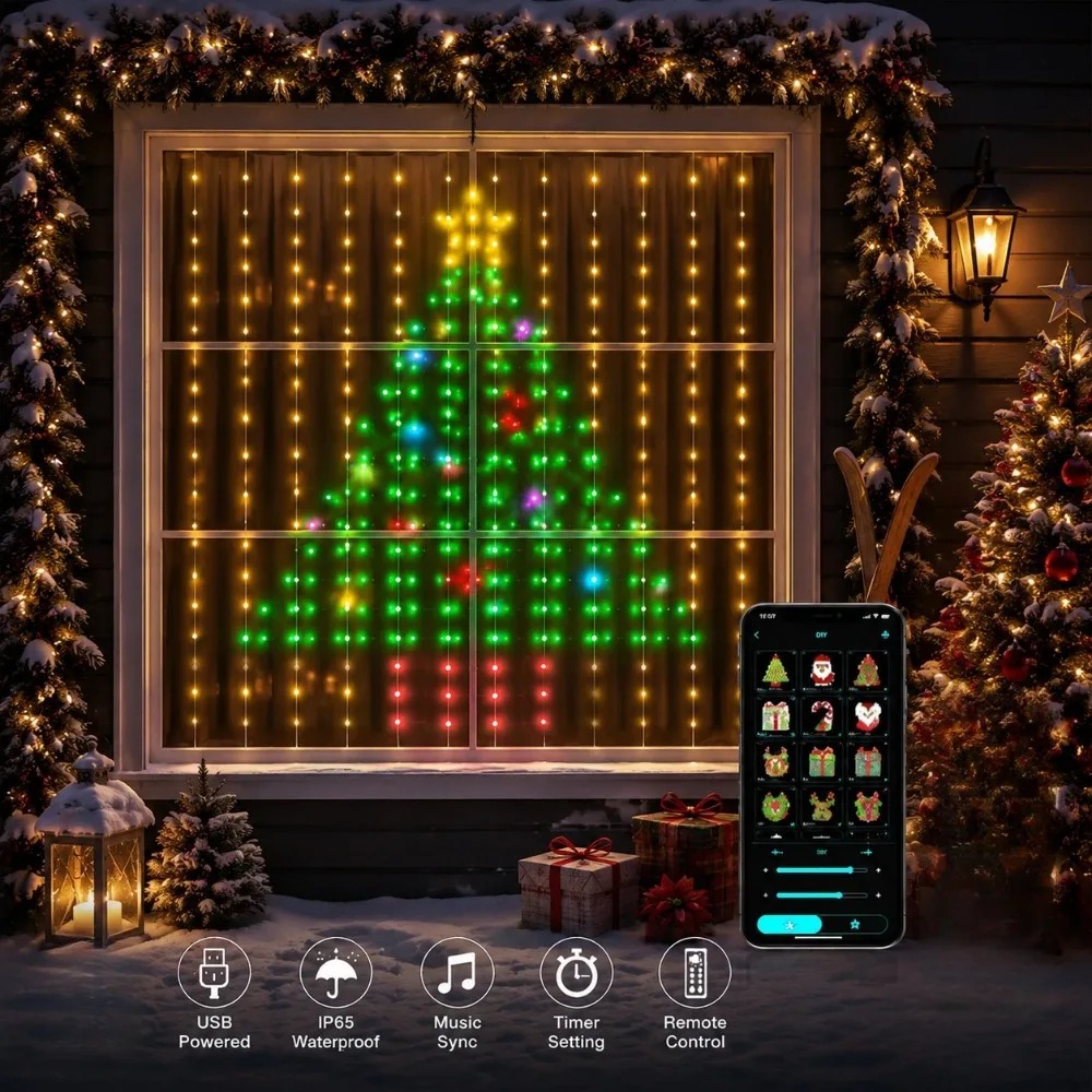 Lampu Tirai LED Pixel untuk Lu - Garden Lighting Decor ulasan dan harga