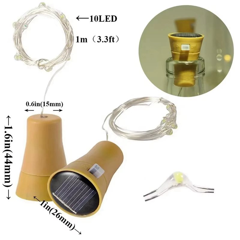 LUCKshopping 20Pcs Lampu Strin - Decor Lighting Cork ulasan dan harga