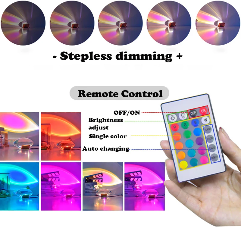 Lampu meja Led desainer Italia - Sunset Lamp Projection ulasan dan harga