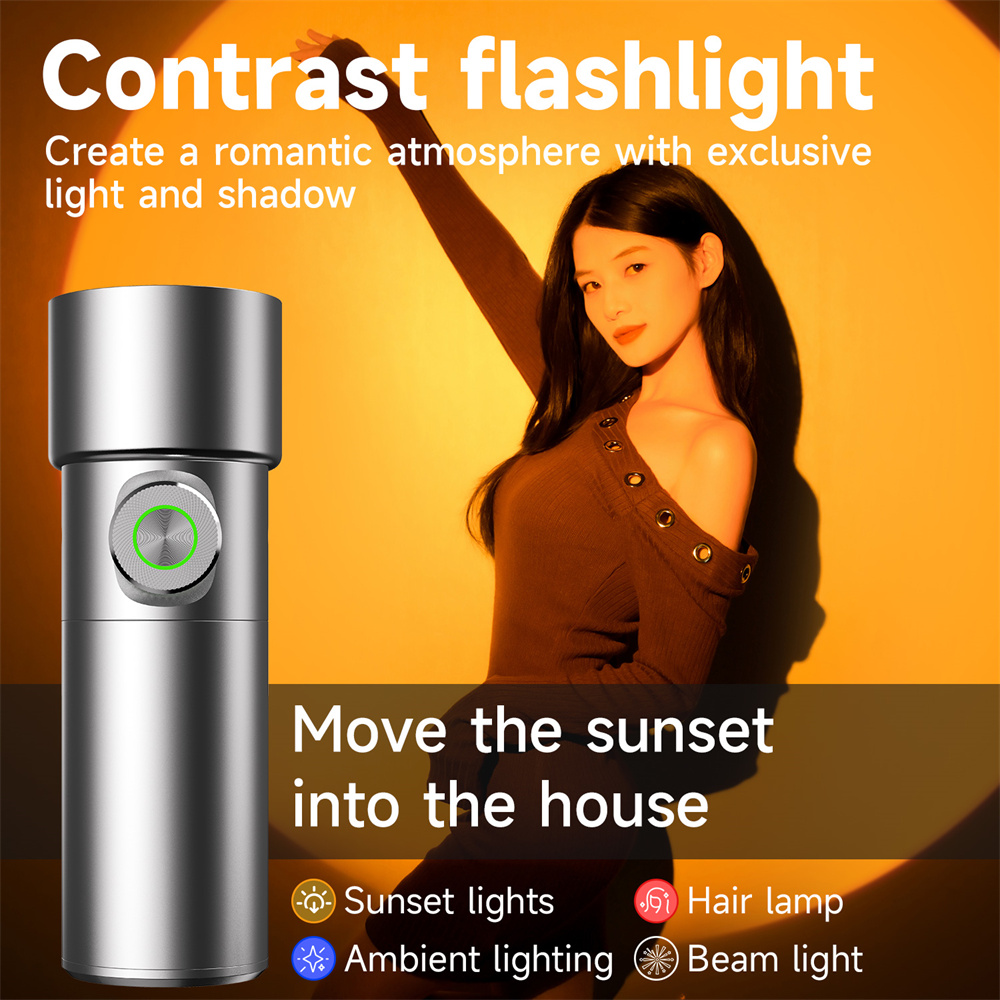 Senter Fotografi BARU 4-Warna  - Sunset Lamp Projection ulasan dan harga