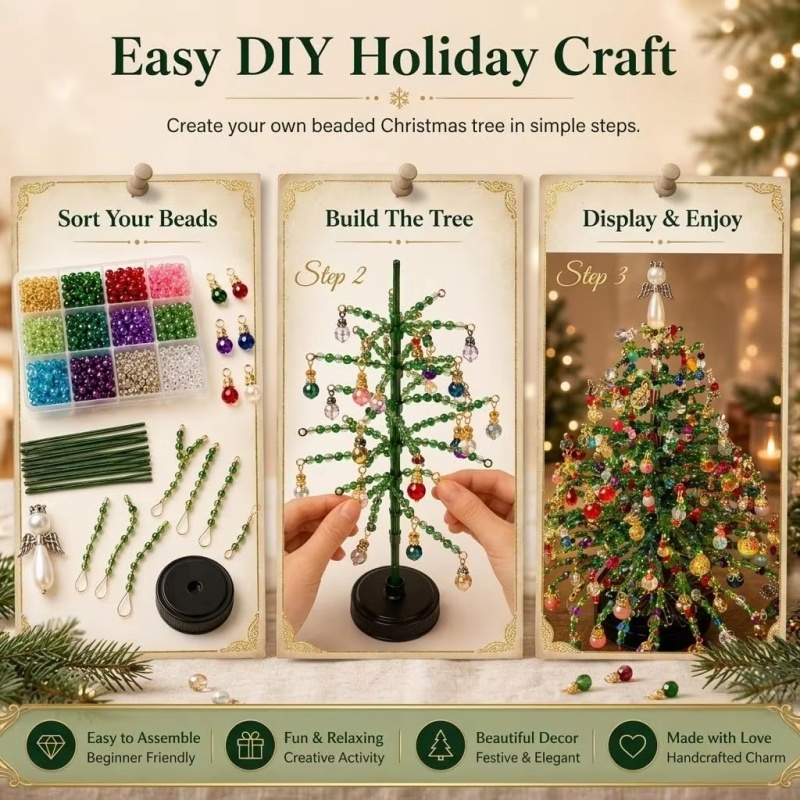 Kit Pohon Natal Berhias Manik- - Home Decor Lighting Tree ulasan dan harga