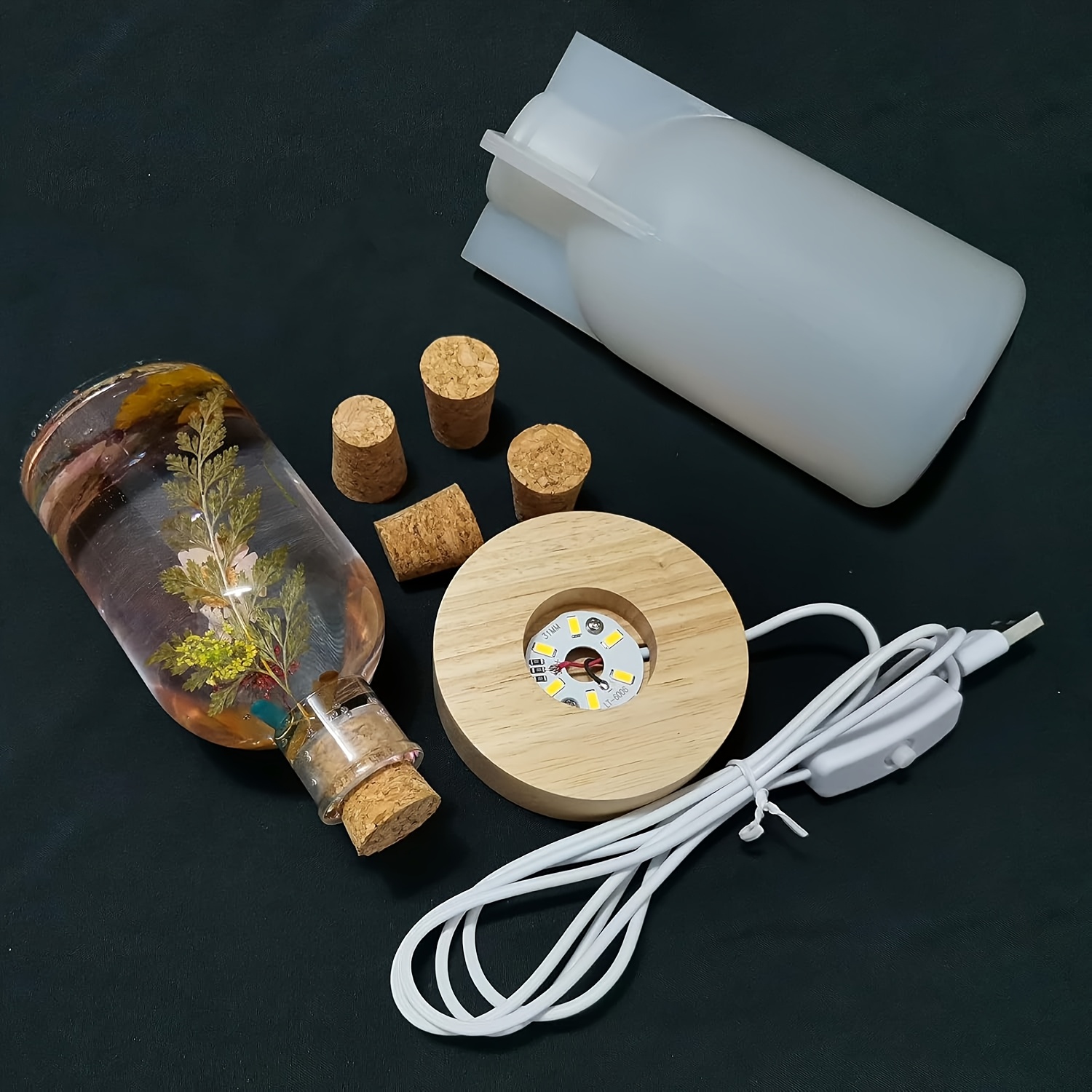 Set Cetakan Resin Lampu Botol  - Decor Lighting Cork ulasan dan harga