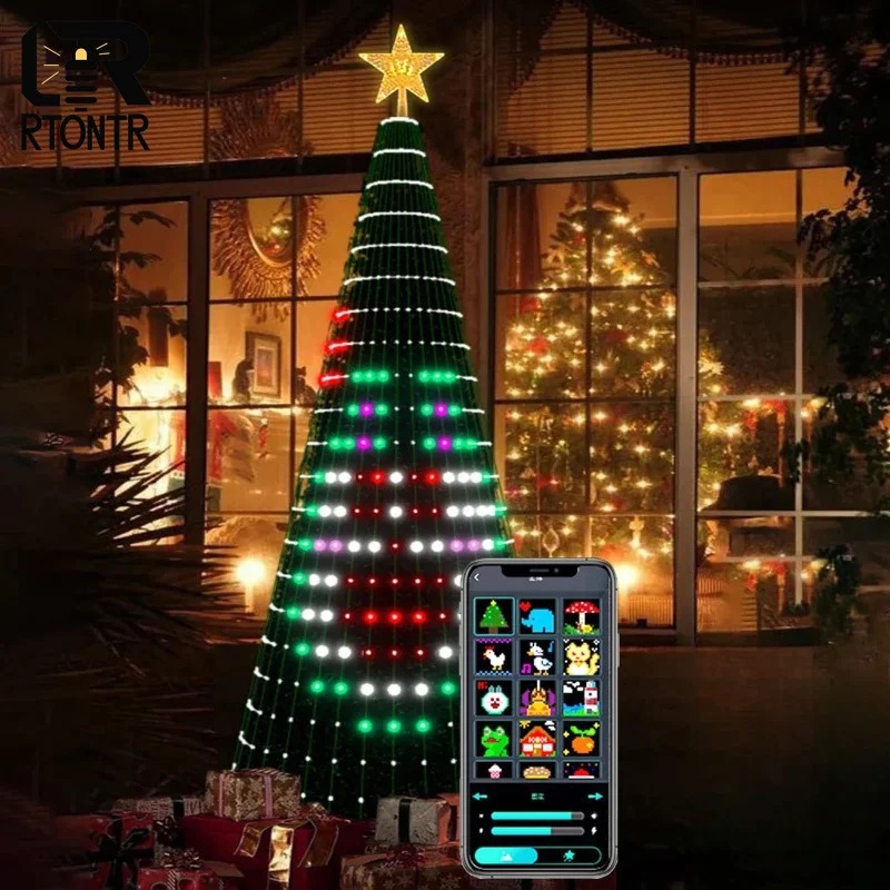 Lampu Pohon Bintang Natal RGB  - Home Decor Lighting Tree ulasan dan harga