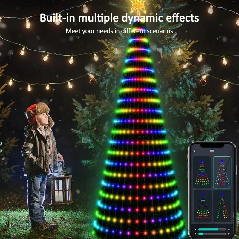 Lampu Pohon Bintang Natal RGB  - Home Decor Lighting Tree ulasan dan harga