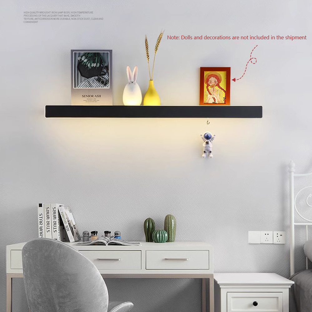 Rak Dinding Mengambang LED Mod - Lighting Room Decor Photo ulasan dan harga