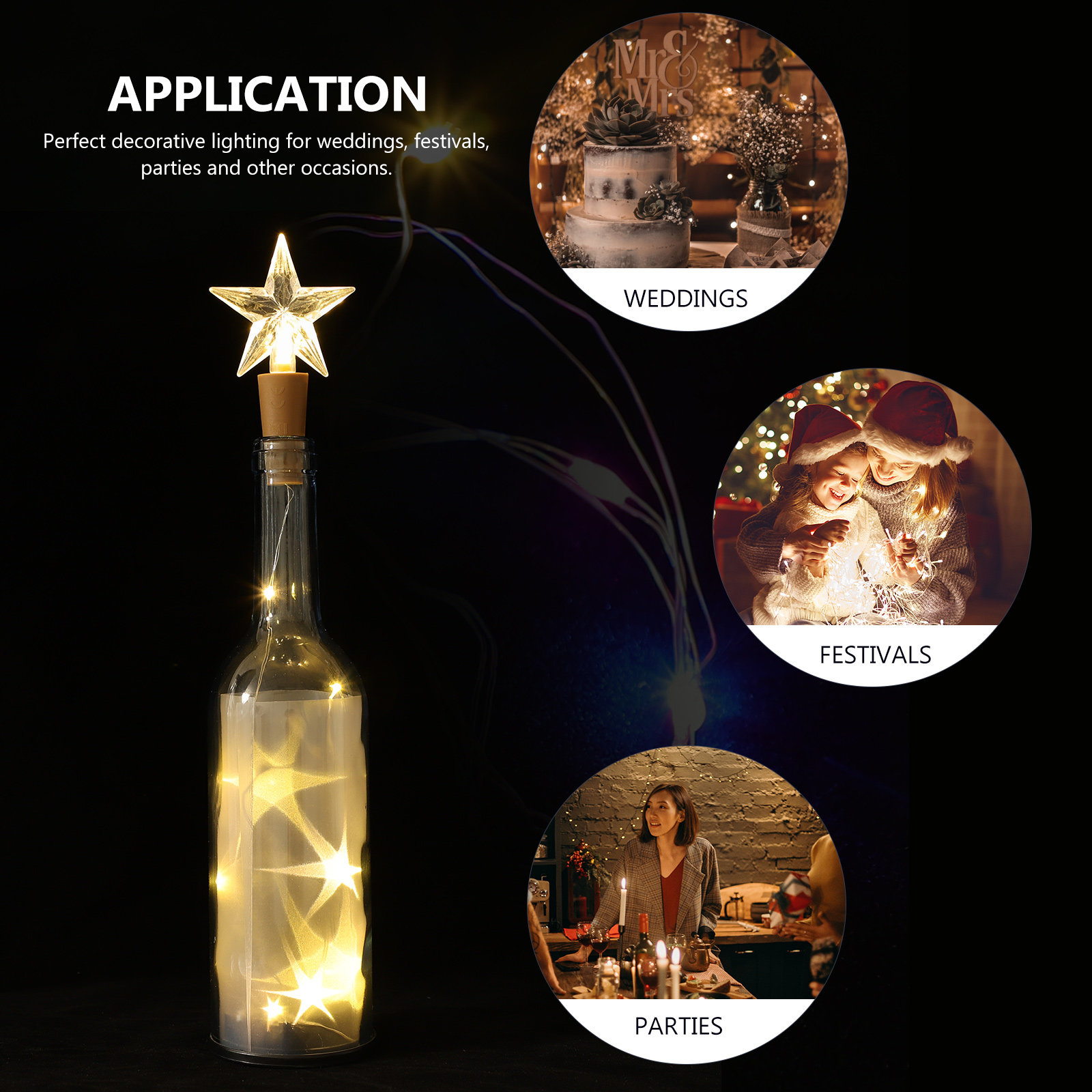 2Pcs Set Lampu Tali Gabus LED  - Decor Lighting Cork ulasan dan harga
