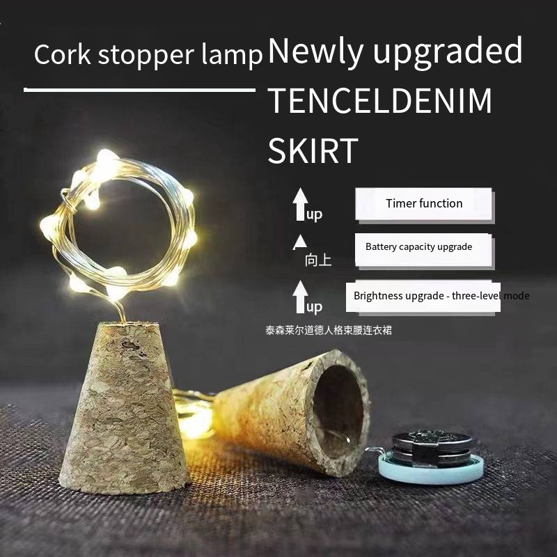 Wodden Bar LED Botol Anggur Ga - Decor Lighting Cork ulasan dan harga