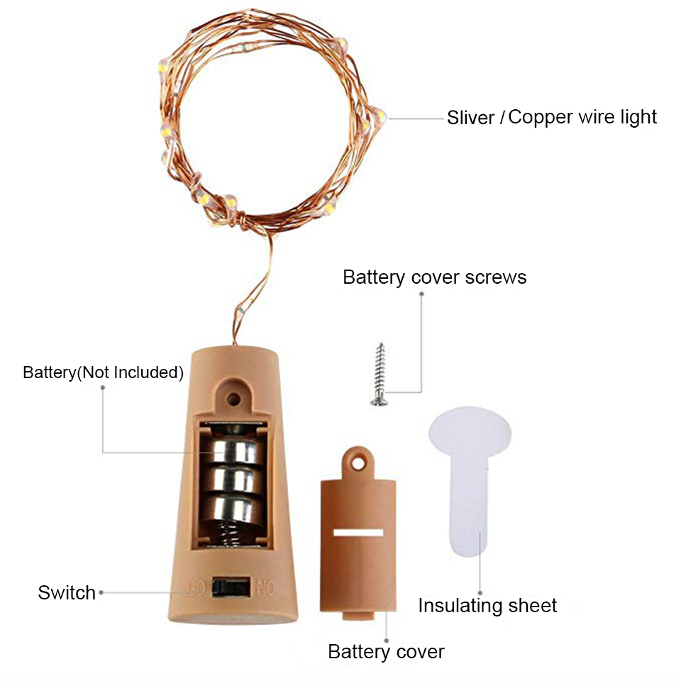 1/3/5/10/20 Buah Lampu Botol A - Decor Lighting Cork ulasan dan harga