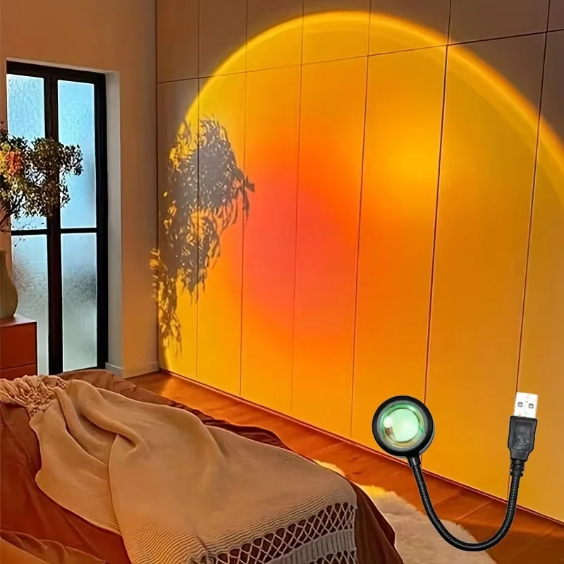 Mini USB ED Lampu Matahari Ter - Sunset Lamp Projection ulasan dan harga