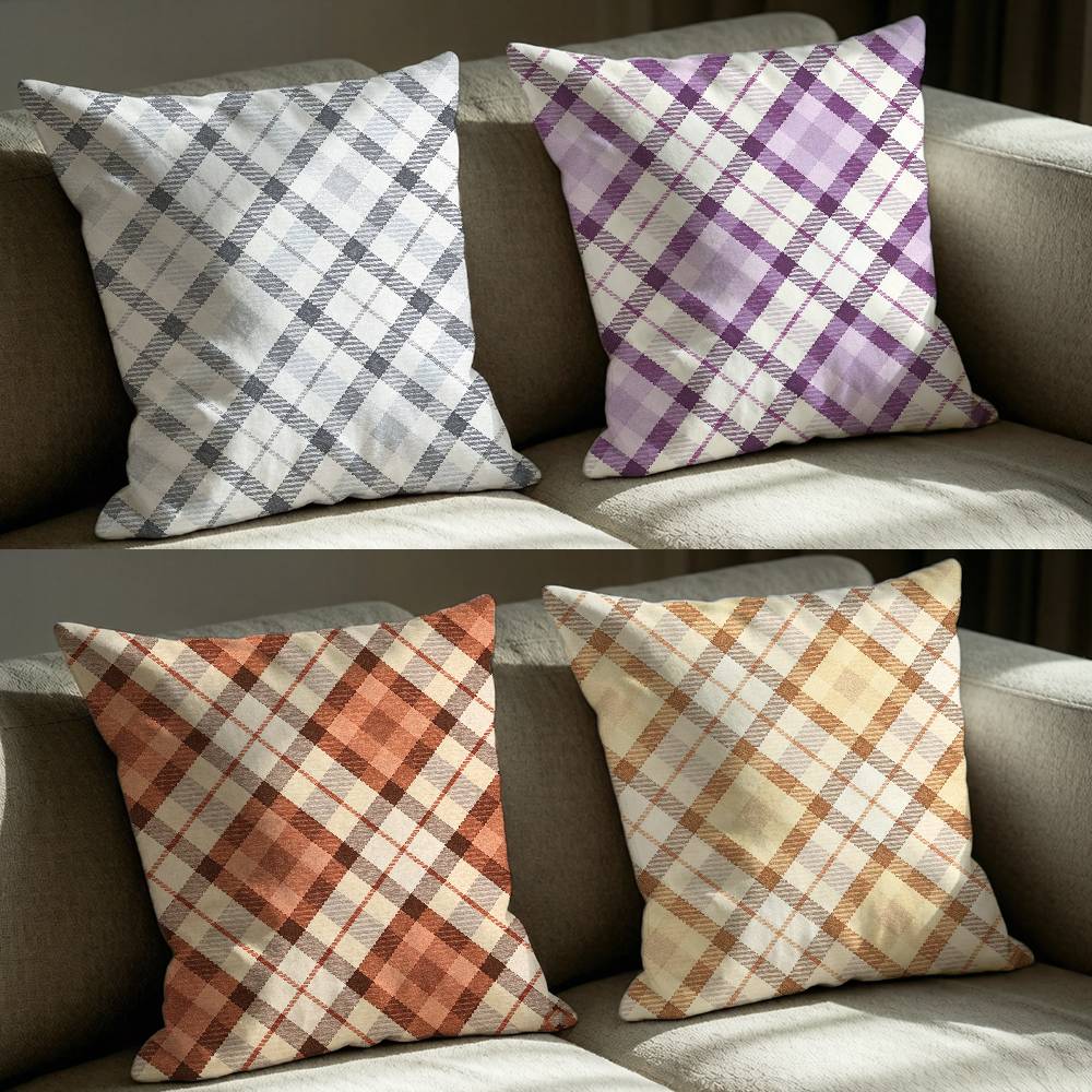 Sarung Bantal Sofa Kotak Motif - Nova Decor & Lighting Julestjerne ulasan dan harga
