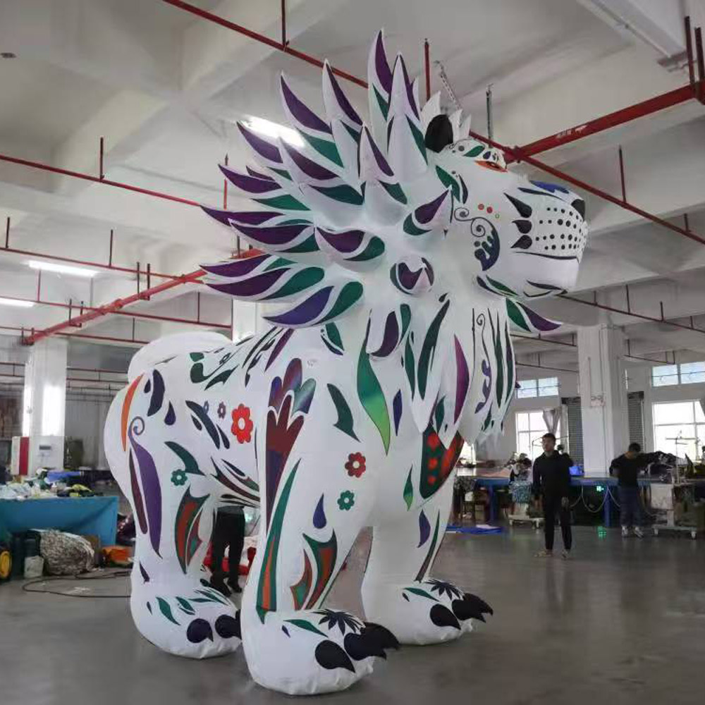 Singa Raksasa Tiup Berwarna-wa - Decor Lighting The Parade ulasan dan harga
