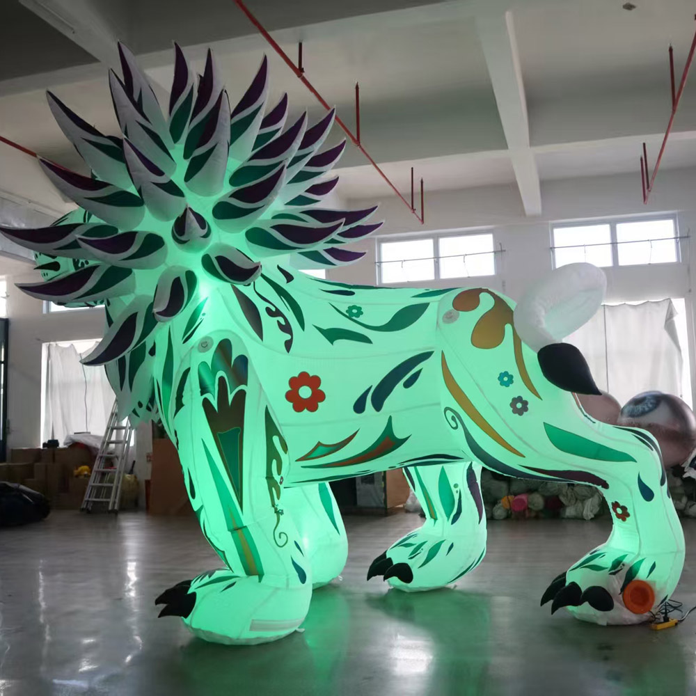 Singa Raksasa Tiup Berwarna-wa - Decor Lighting The Parade ulasan dan harga