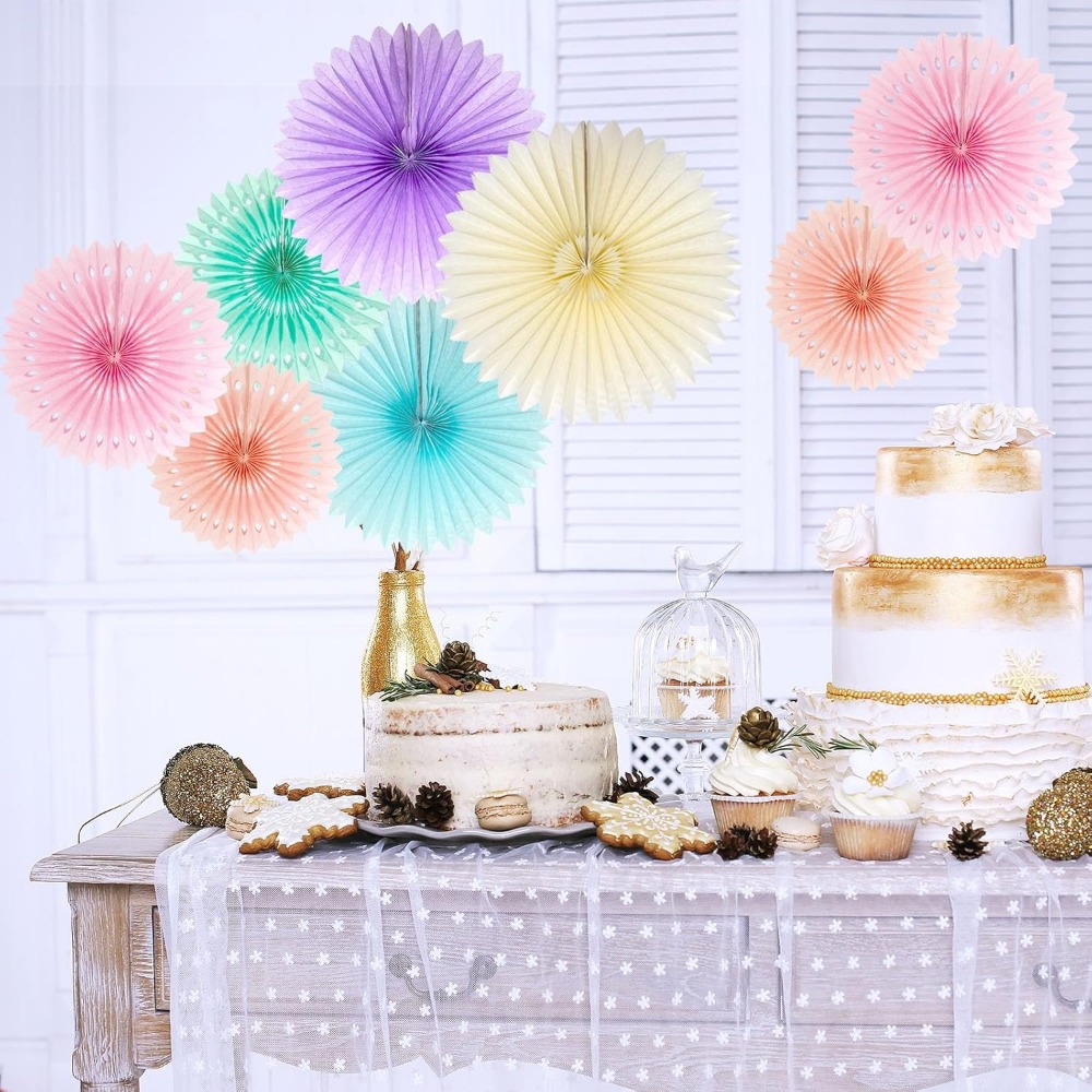 Kipas Kertas Pelangi Pastel De - Decor Lighting Fans ulasan dan harga