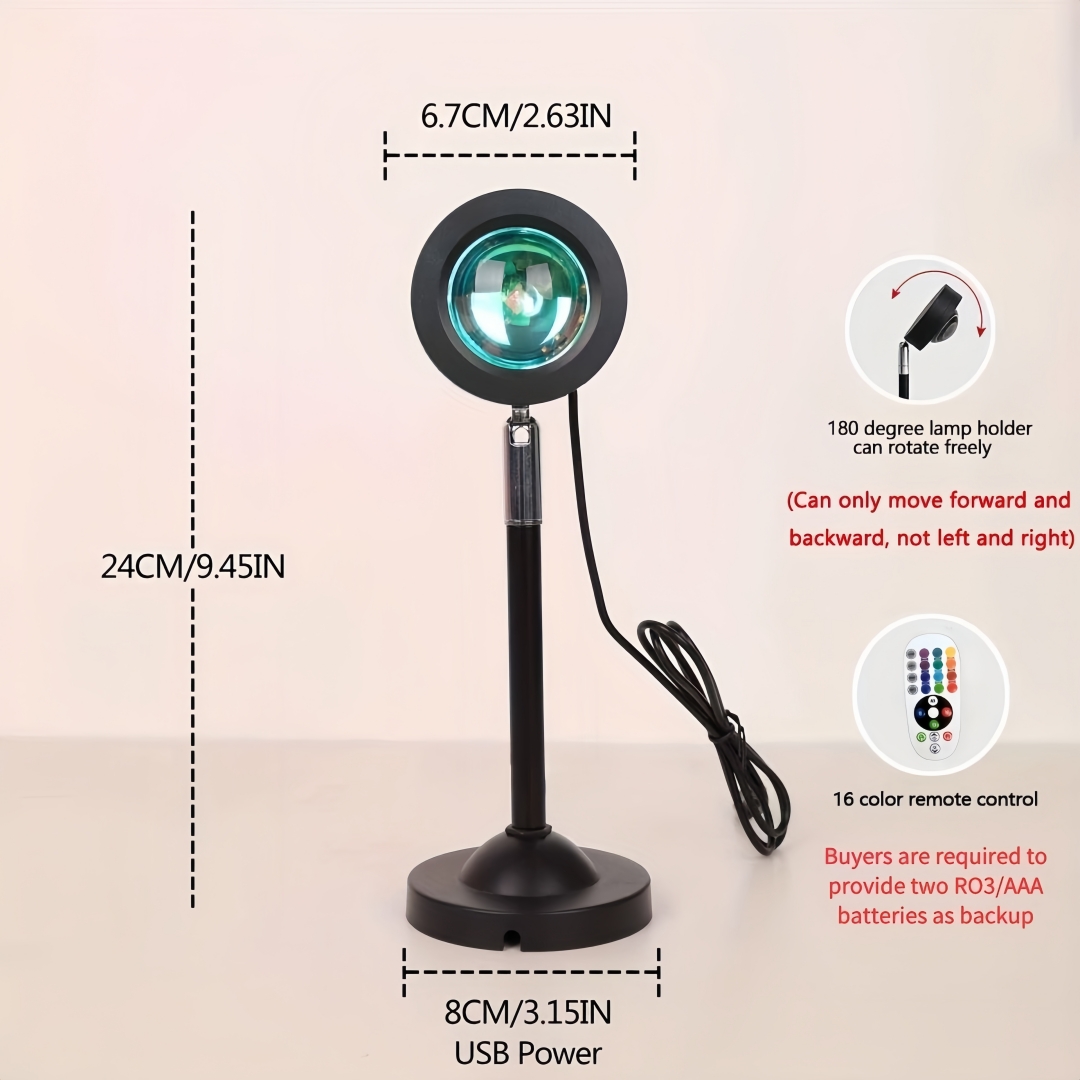 Lampu Proyeksi Matahari Terben - Sunset Lamp Projection ulasan dan harga