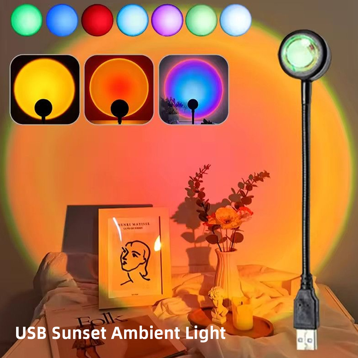 Lampu Proyeksi Matahari Terben - Sunset Lamp Projection ulasan dan harga