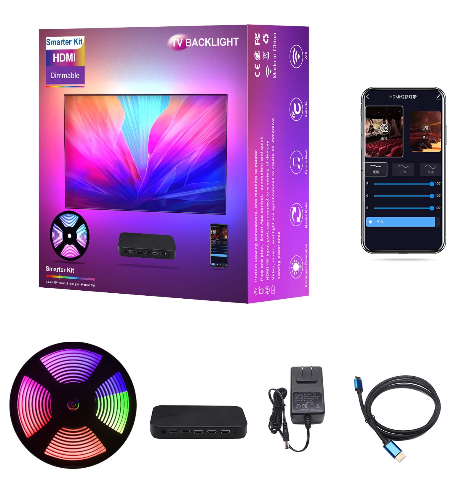 Kit Lampu Ambient TV Pintar RG - Ambient Led Strip ulasan dan harga